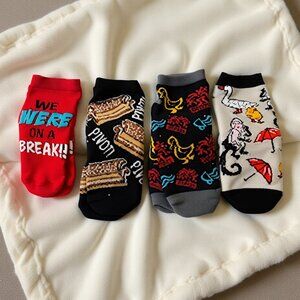 Friends TV Show No-Show Socks – Pivot, Marcel, Duck, Break! Fun Gift for Fans